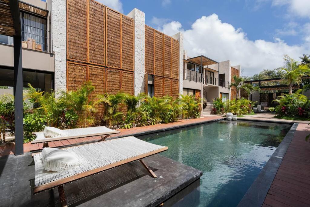 Lujoso Departamento Boho-Chic Con Alberca Privada Lägenhet Tulum Exteriör bild