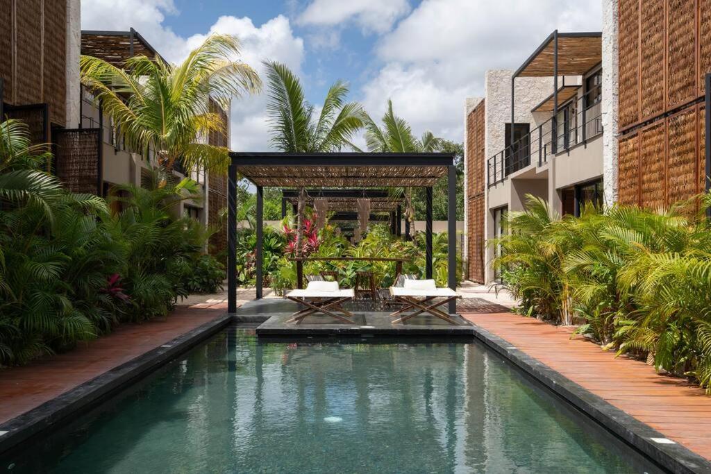Lujoso Departamento Boho-Chic Con Alberca Privada Lägenhet Tulum Exteriör bild