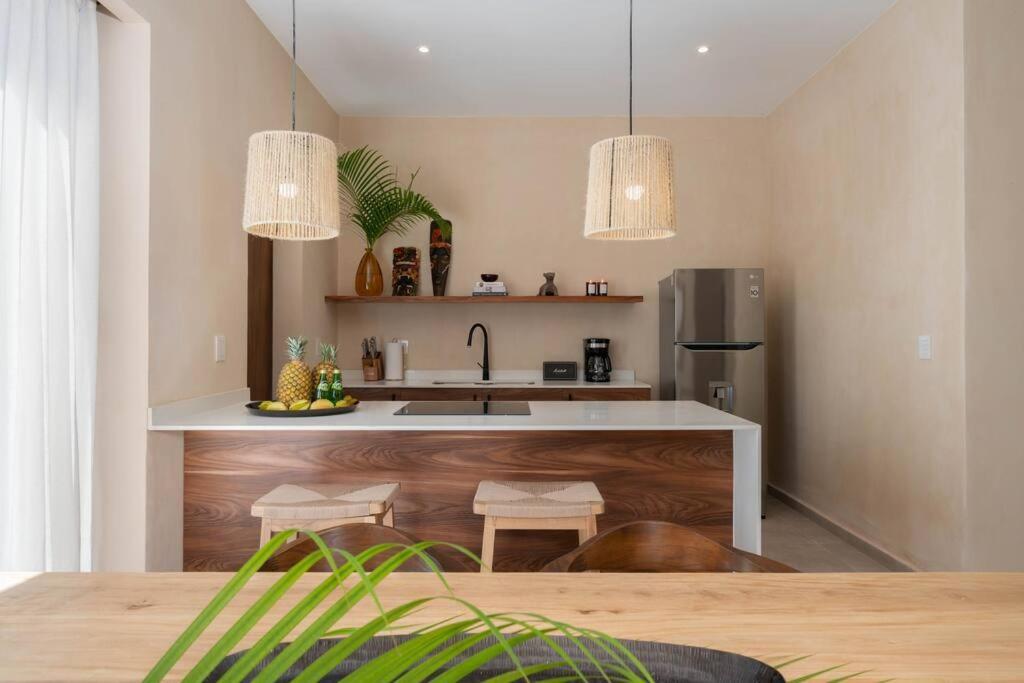 Lujoso Departamento Boho-Chic Con Alberca Privada Lägenhet Tulum Exteriör bild