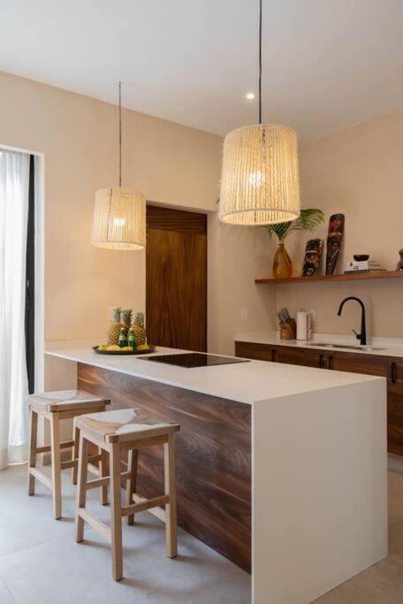 Lujoso Departamento Boho-Chic Con Alberca Privada Lägenhet Tulum Exteriör bild